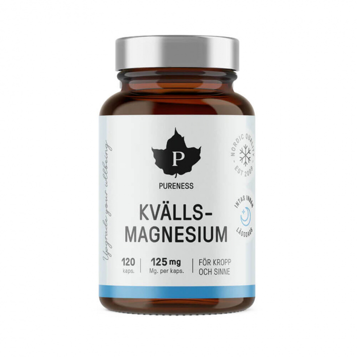 Pureness Kvällsmagnesium, 120 caps i gruppen Kosttillskott & Livsmedel / Mineraler / Magnesium hos Tillskottsbolaget (PURENESS8532)