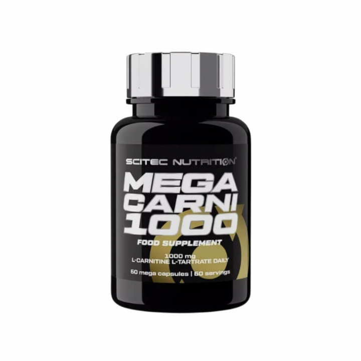 Scitec Nutrition Mega Carni 1000, 60 caps i gruppen Kosttillskott & Livsmedel / Aminosyror / Karnitin hos Tillskottsbolaget (SCITEC7322)