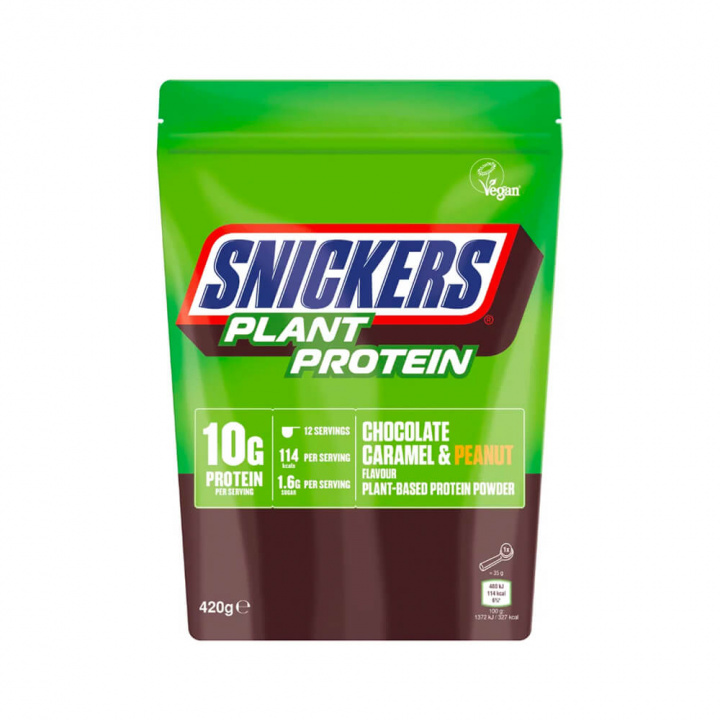 Snickers Plant Protein, 420 g i gruppen Shoppa efter Tema / Laktosfria kosttillskott hos Tillskottsbolaget (SNICKERS7684)