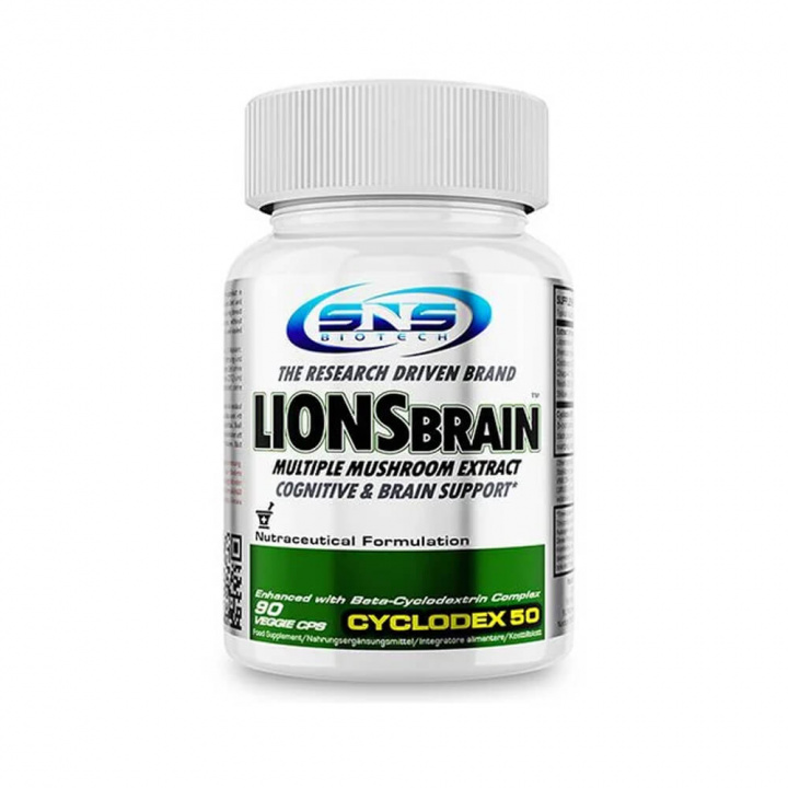 SNS Biotech LionsBrain, 90 caps i gruppen Kosttillskott & Livsmedel / Svampar / Lion´s Mane hos Tillskottsbolaget (SNS78455)