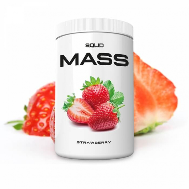 SOLID Nutrition Mass, 1 kg (Strawberry) i gruppen Shoppa efter Tema / Svenskt kosttillskott hos Tillskottsbolaget (SOLID010-2)