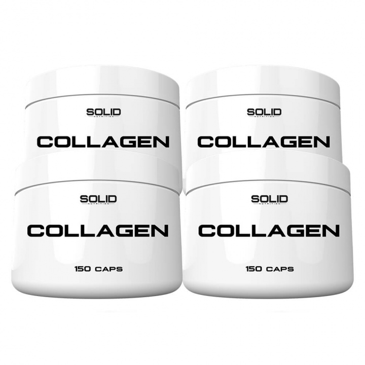 4 x SOLID Nutrition Collagen, 150 mega caps i gruppen Kosttillskott & Livsmedel / Ledhälsa / Kollagen hos Tillskottsbolaget (SOLID552332)