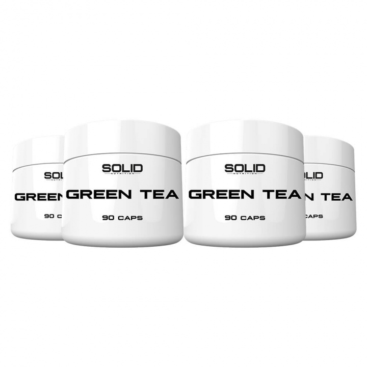 4 x SOLID Nutrition Green Tea, 90 caps i gruppen Kosttillskott & Livsmedel / Hälsokost / Grönt Te hos Tillskottsbolaget (SOLID56532)