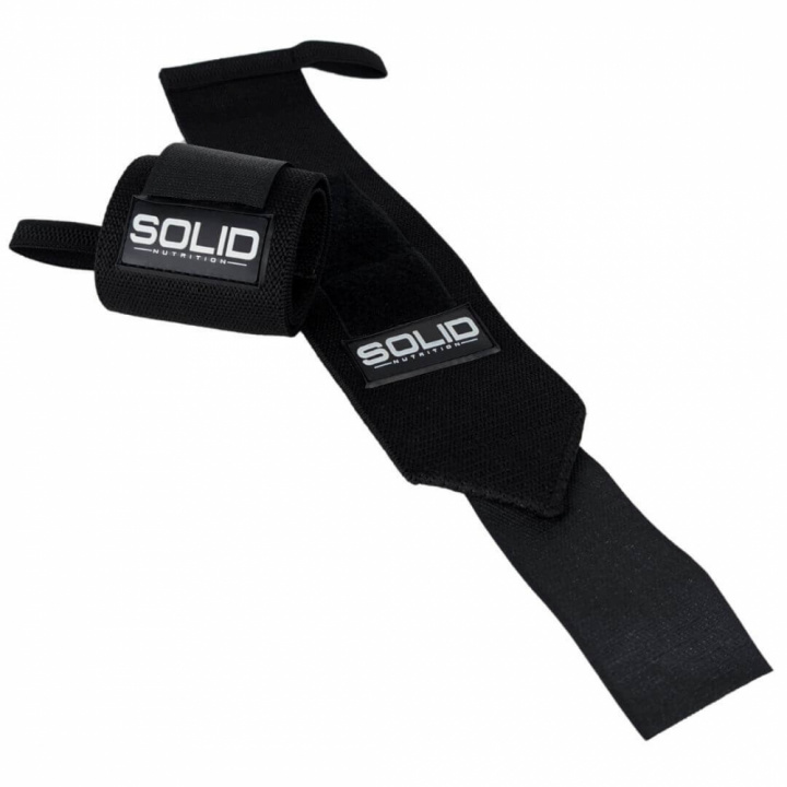 SOLID Nutrition Elastic Wrist Wraps i gruppen Träningstillbehör / Handledslindor hos Tillskottsbolaget (SOLID6544)