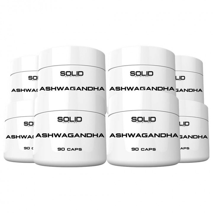 8 x SOLID Nutrition Ashwagandha, 90 caps i gruppen Kosttillskott & Livsmedel / Hälsokost / Adaptogener hos Tillskottsbolaget (SOLID674)