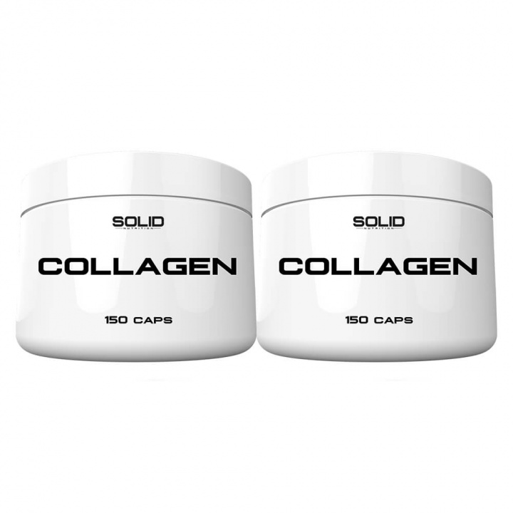 2 x SOLID Nutrition Collagen, 150 mega caps i gruppen Kosttillskott & Livsmedel / Ledhälsa / Kollagen hos Tillskottsbolaget (SOLID675332)