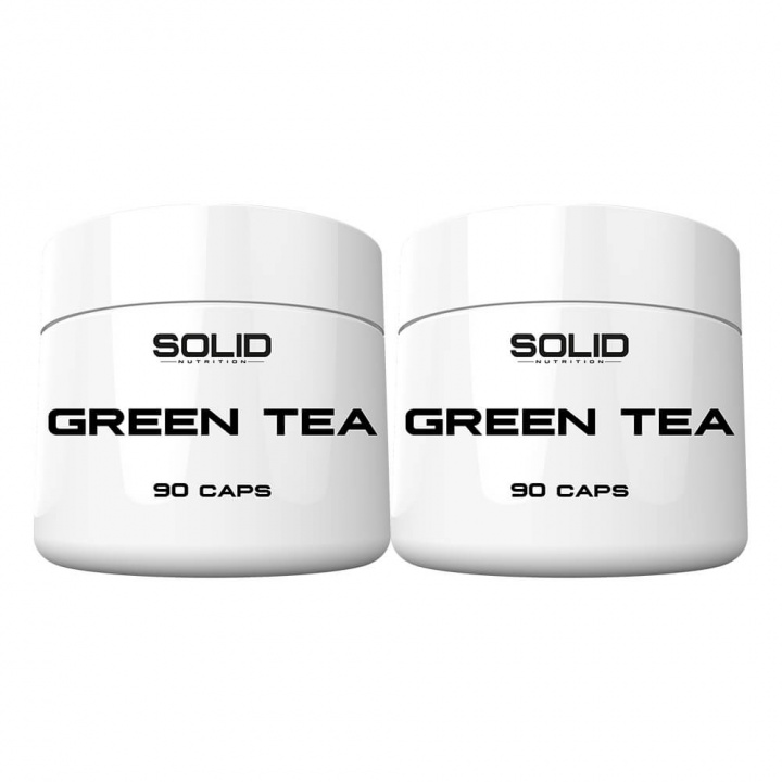 2 x SOLID Nutrition Green Tea, 90 caps i gruppen Kosttillskott & Livsmedel / Hälsokost / Grönt Te hos Tillskottsbolaget (SOLID7560)