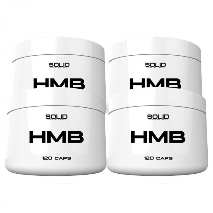 4 x SOLID Nutrition HMB, 120 mega caps i gruppen Kosttillskott & Livsmedel / Aminosyror / HMB hos Tillskottsbolaget (SOLID7621)