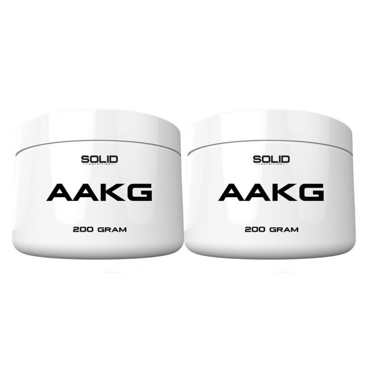 2 x SOLID Nutrition AAKG, 200 g i gruppen Kosttillskott & Livsmedel / Aminosyror / Arginin hos Tillskottsbolaget (SOLID76522)