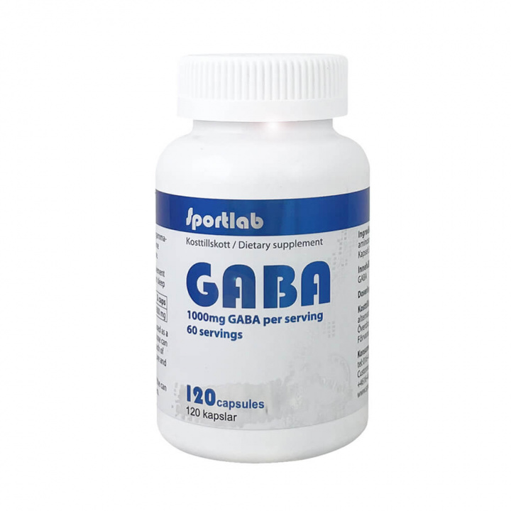 Sportlab GABA 500 mg, 120 caps i gruppen Kosttillskott & Livsmedel / Hälsokost / Sömn hos Tillskottsbolaget (SPORTLAB043)