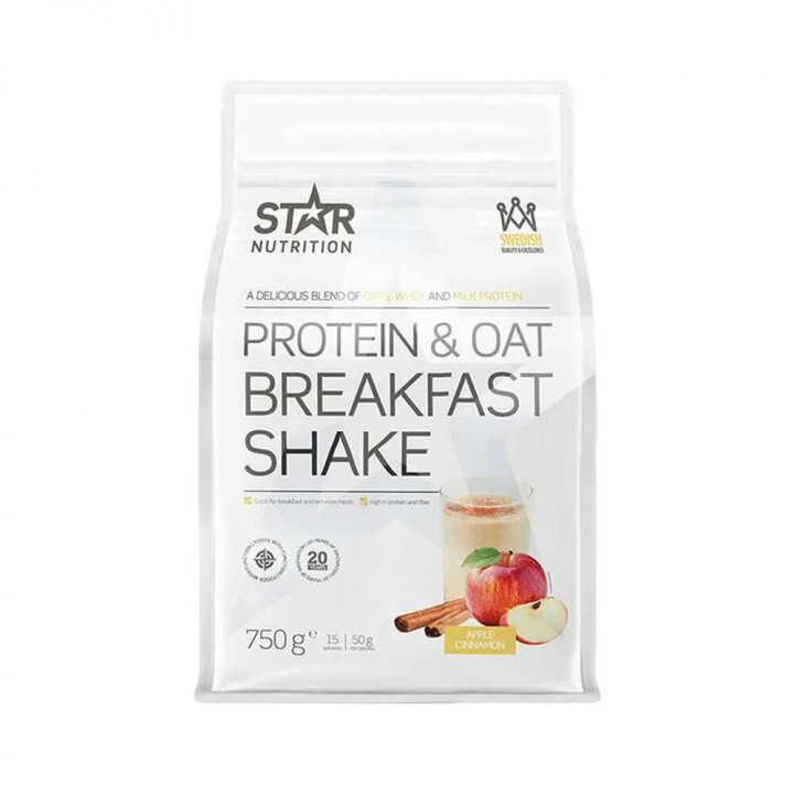 Star Nutrition Protein & Oat Breakfast Shake, 750 g i gruppen Shoppa efter Tema / Svenskt kosttillskott hos Tillskottsbolaget (STAR65764)