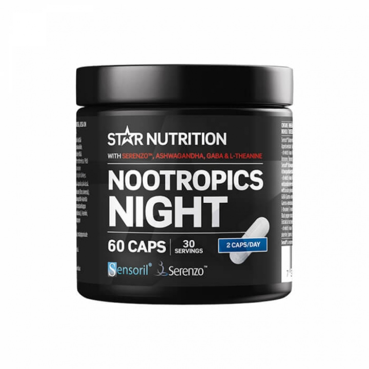 Star Nutrition Nootropics Night, 60 caps i gruppen Kosttillskott & Livsmedel / Prestationshöjare / Brainboosters hos Tillskottsbolaget (STAR7453)