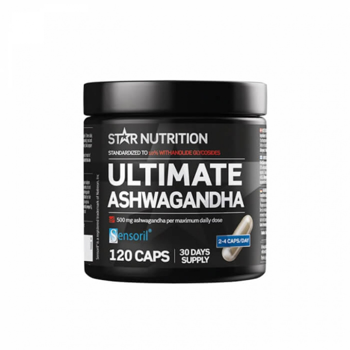 Star Nutrition Ultimate Ashwagandha, 120 caps i gruppen Kosttillskott & Livsmedel / Hälsokost / Adaptogener hos Tillskottsbolaget (STAR7544)