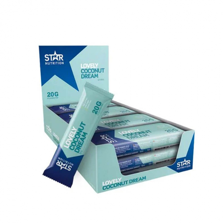 12 x Star Nutrition Protein Bar, 55 g (Coconut Dream) i gruppen Bars / Proteinbars hos Tillskottsbolaget (STAR768543)