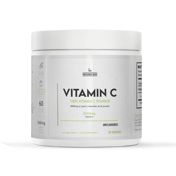 Supplement Needs Vitamin C, 300 g i gruppen Kosttillskott & Livsmedel / Hälsokost / Antioxidanter hos Tillskottsbolaget (SUPPNEEDS754)