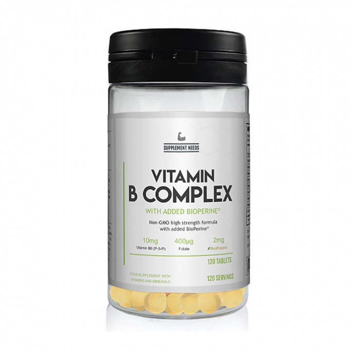 Supplement Needs Advanced Vitamin B Complex, 120 tabs i gruppen Kosttillskott & Livsmedel / Vitaminer / B-vitamin hos Tillskottsbolaget (SUPPNEEDS7584)