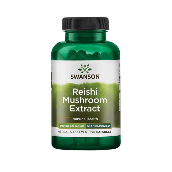 Swanson Reishi Mushroom Extract, 500 mg, 90 caps i gruppen Kosttillskott & Livsmedel / Svampar / Reishi hos Tillskottsbolaget (SWANSON52648)