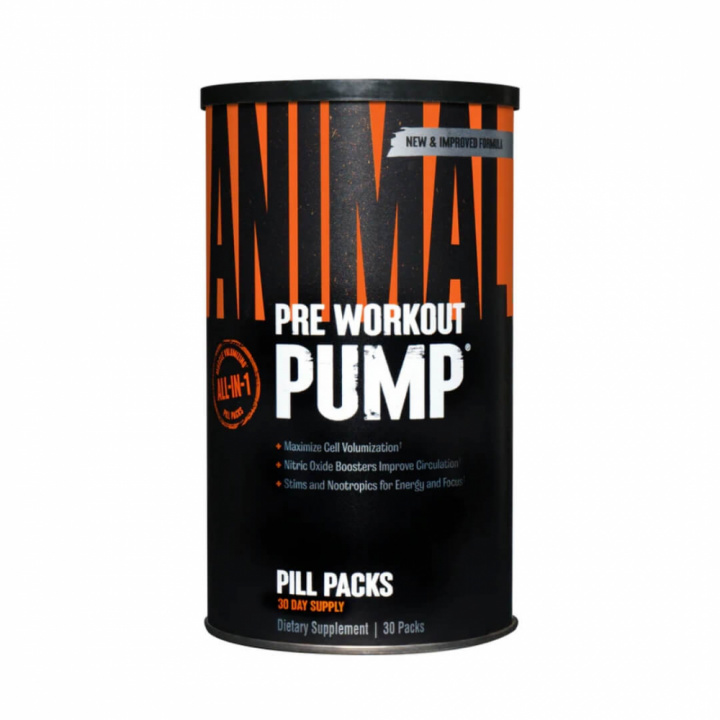 Universal Nutrition Animal Pump, 30 pack i gruppen Kosttillskott & Livsmedel / Prestationshöjare / Pump hos Tillskottsbolaget (UNIVERSAL0010)