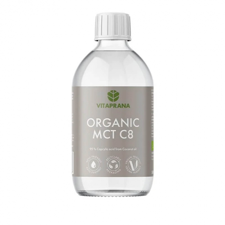 Vitaprana Organic MCT C8, 500 ml i gruppen Kosttillskott & Livsmedel / Omega-3 & Fettsyror / MCT hos Tillskottsbolaget (VITAPRANA7863)